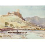 ‡ Edward Seago RWS, RBA (1910-1974) Goatherd in the High Atlas Signed Watercolour 27 x 36.5cm