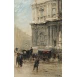 William Walcot RBA, RE (1874-1943) The west front of St. Paul's Cathedral, London Signed and dated
