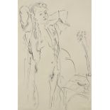 ‡ Edward Piper (1938-1990) Study of a woman in a kimono Pen and black ink 45.5 x 30.3cm