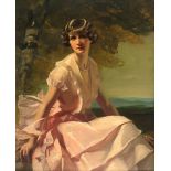 ‡ Frank O. Salisbury (1874-1962) Portrait of Mrs Leonard Norris, née Monica Salisbury, daughter of