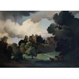 ‡ Bertram Nicholls (1883-1974) View of Dunster Castle, Somerset Signed and dated 1940 Oil on