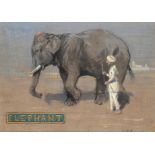 ‡ George Denholm Armour (1864-1949) Elephant Signed with initials and titled Watercolour and