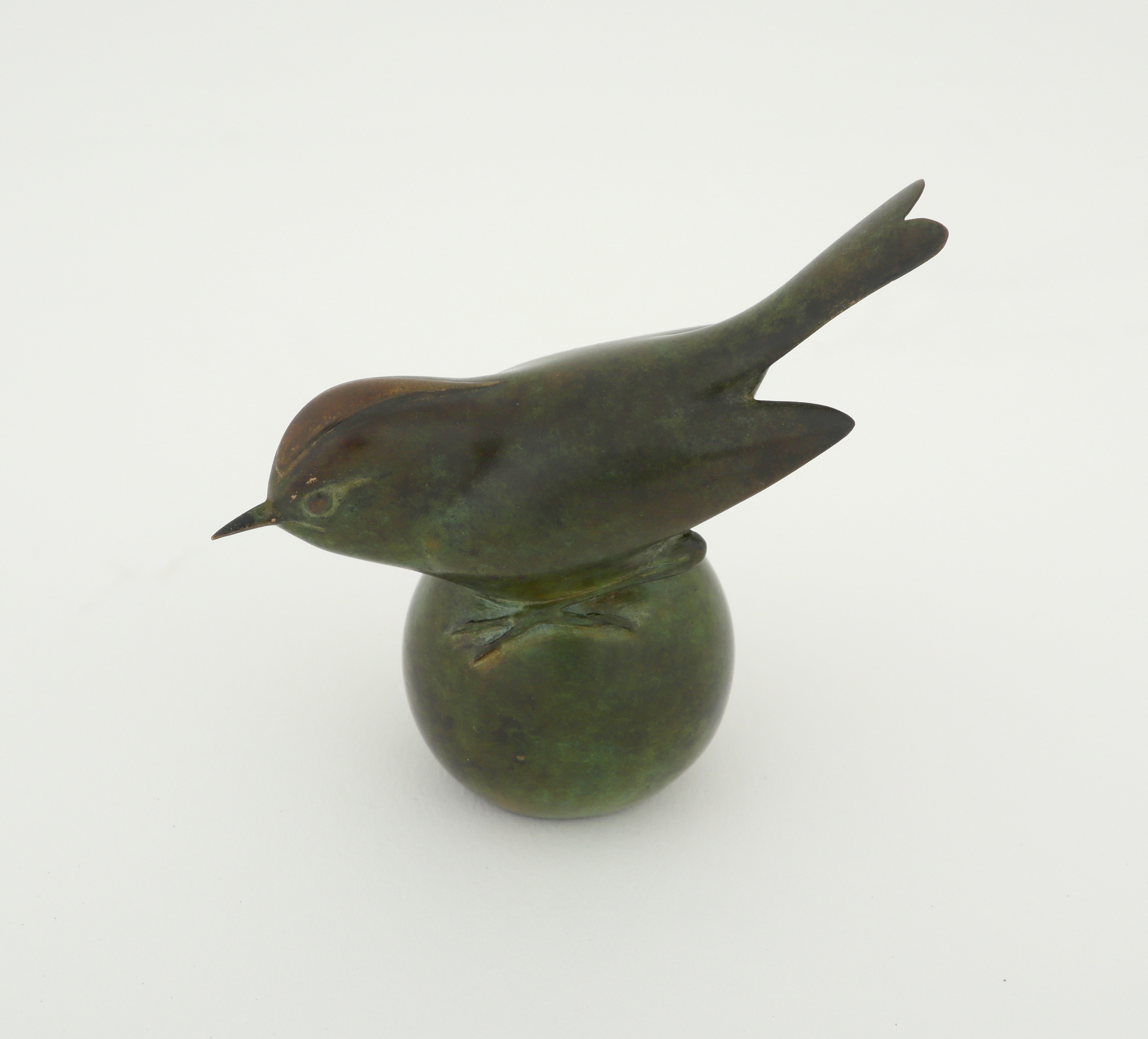 ‡ Geoffrey Dashwood (b.1947) Goldcrest on a ball Signed, numbered 12/24 and inscribed P.E. Bronze - Image 3 of 9
