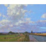 ‡ David Sawyer RBA (b.1961) Big Sky over Sarre Mill Signed Oil on board 28 x 33cm Provenance: Panter