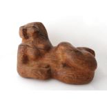 Follower of Henry Moore Reclining figure Oak 32.5cm wide