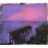 Igor Nikolaevich Avramenko (Russian b.1964) Sunset on the Caspian Sea; Street scene Each signed with