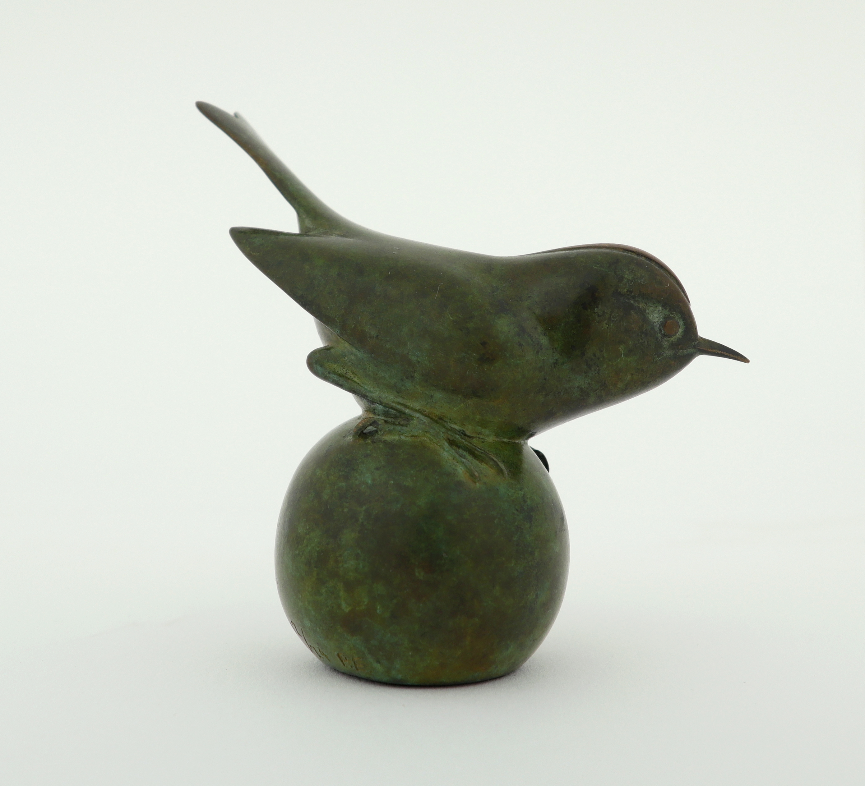 ‡ Geoffrey Dashwood (b.1947) Goldcrest on a ball Signed, numbered 12/24 and inscribed P.E. Bronze - Image 5 of 9