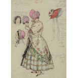 ‡ Alexandre Benois (Russian 1870-1960) Costume design for La Bohème Signed, dated 1946, numbered 10,