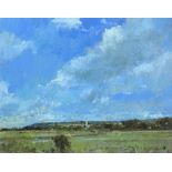 ‡ Tom Coates RBA, RWS (b.1941) A view of the Somerset Levels Signed with monogram Oil on canvas 40.5