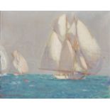 ‡ Neville Sotheby Pitcher (1889-1959) On the Solent Signed and titled Oil on canvas 38 x 46cm