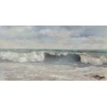 William Cushing Loring (American 1879-1959) Seascape Signed Oil on canvas 35.7 x 66cm