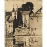 ‡ Sir Frank Brangwyn RA (1867-1956) Barnard Castle Signed with initials to plate Etching 37.4 x 30cm