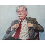 ‡ David Griffiths (Welsh (b. 1939) Portrait of Sir Kyffin Williams Signed and further signed and