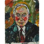 ‡ John Bratby RA (1928-1992) Portrait of a gentleman Signed Oil on canvas 45.5 x 35.7cm