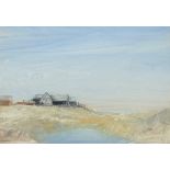‡ Cecil Arthur Hunt (1873-1965) Extensive landscape with farm buildings Signed Watercolour 25.9 x