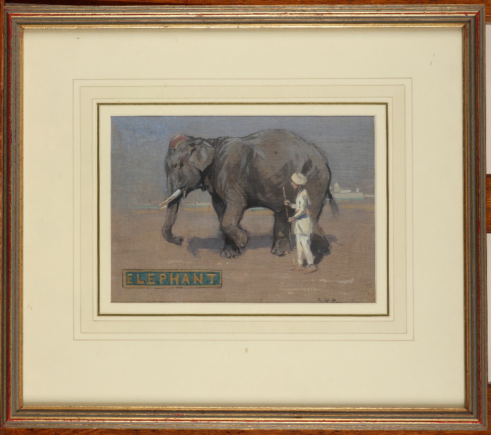 ‡ George Denholm Armour (1864-1949) Elephant Signed with initials and titled Watercolour and - Image 2 of 3