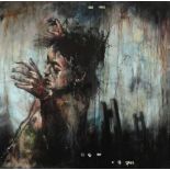 ‡ Guy Denning (b.1954) La Plus Longue Chute Signed, titled, dated 2013, and numbered #2308 Oil and