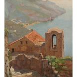 Gaetano Capone (Italian 1845-1924) A view of the Amalfi Coast from Ravello Signed and inscribed