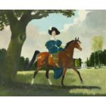 ‡ Doris Zinkeisen (Scottish 1898-1991) Portrait of Lola Montez riding Signed Oil on canvas 63.5 x