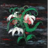 ‡ Derek Boshier (b.1937) Night Passion Flower Signed, titled, dated 1988, and further inscribed to