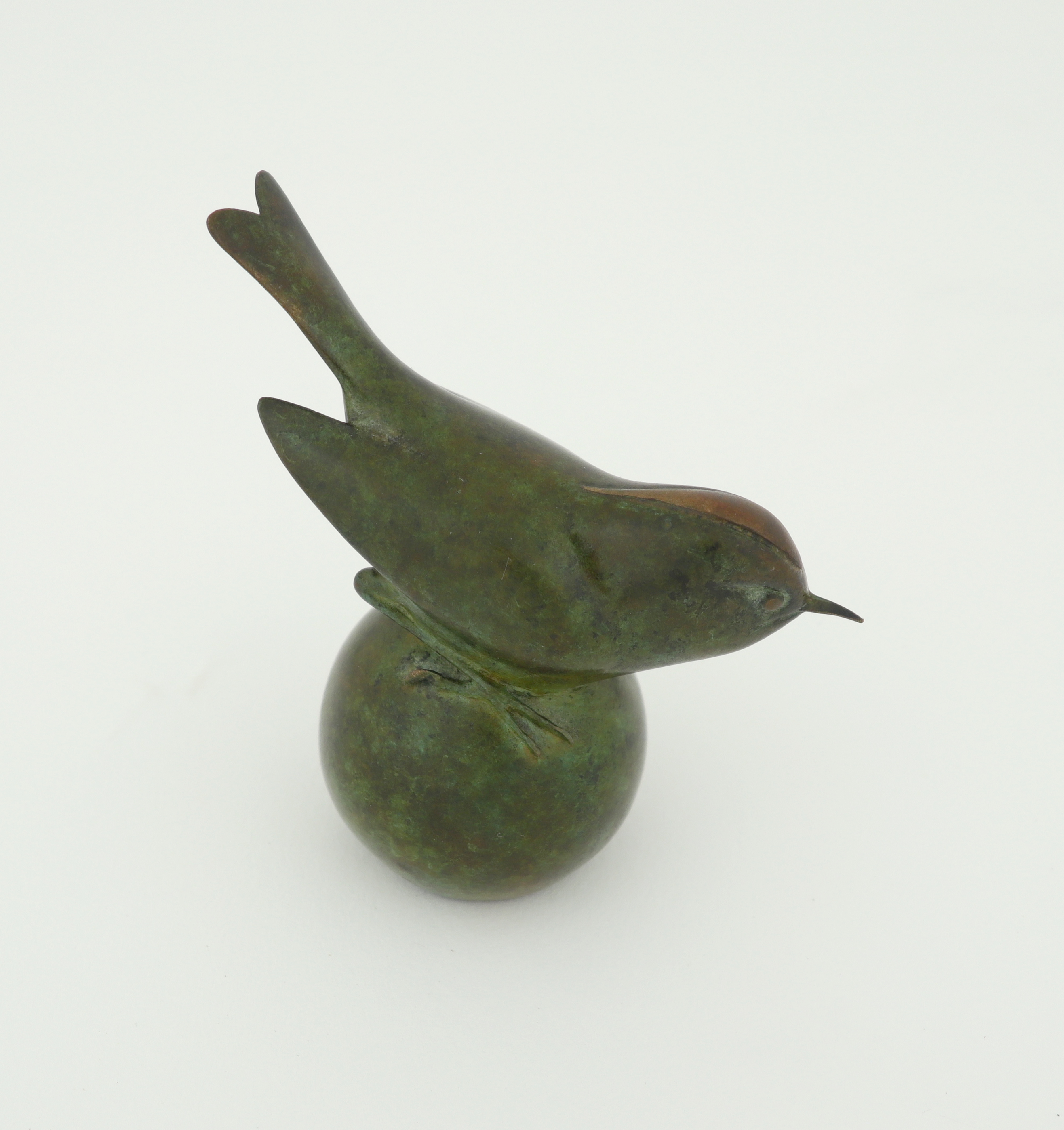 ‡ Geoffrey Dashwood (b.1947) Goldcrest on a ball Signed, numbered 12/24 and inscribed P.E. Bronze - Image 6 of 9
