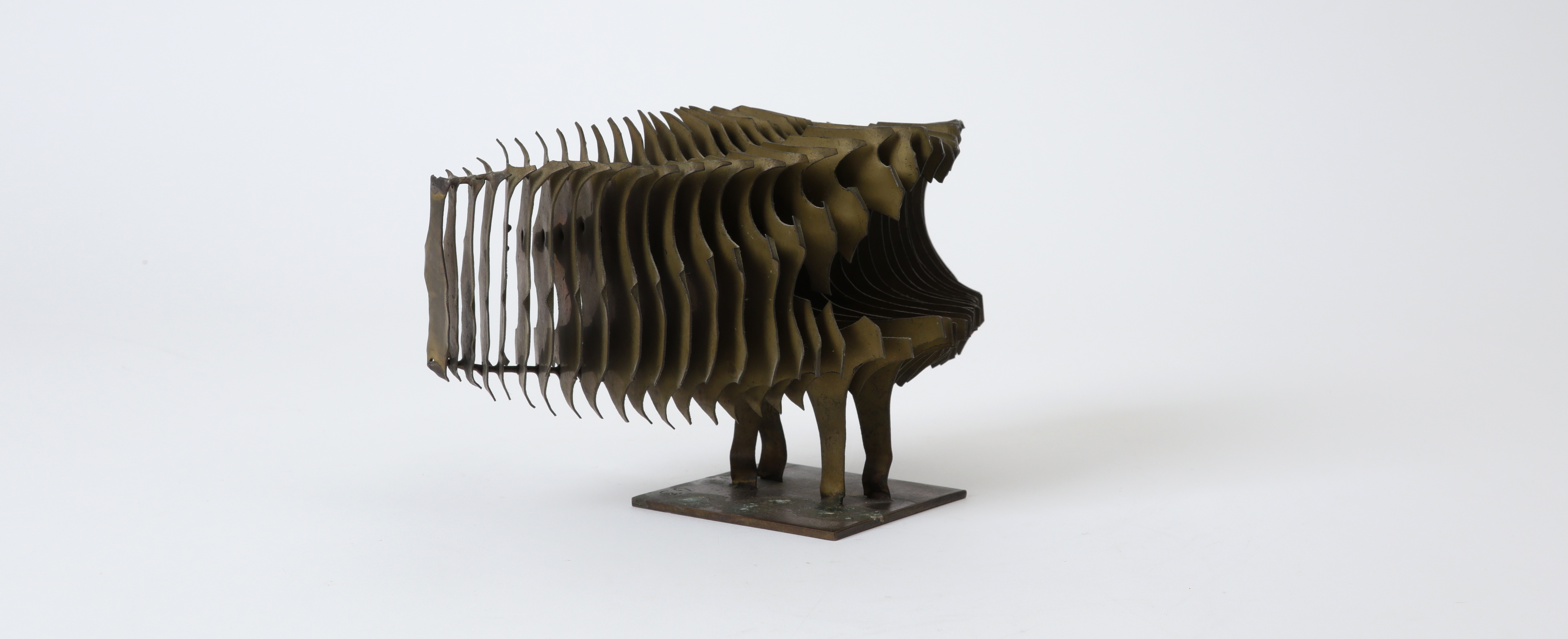 ‡ Cosimo Carlucci (Italian 1919-1987) Untitled, abstract Signed and dated 63 Brass 23 cm wide - Image 6 of 20