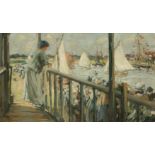 Francis Henry Newbery (1855-1946) The regatta at Walberswick Signed Oil on board 42.5 x 69.5cm