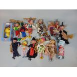 Approx twelve Pelham puppets including Bengo, Noddy, Goofy, etc