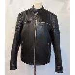 Hugo Boss black leather jacket, 'Petronas Formula One Team' (Mercedes) in soft lamb leather,