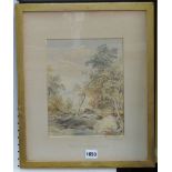 Henry Gastineau (1791-1876) - Lakeland landscape, watercolour and bodycolour on paper, signed to