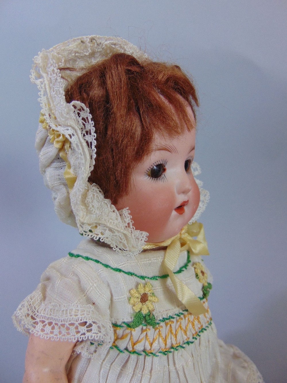 A small bisque head black headed doll by Armand Marseille, mould number 991, size 9 inches, with - Image 2 of 4