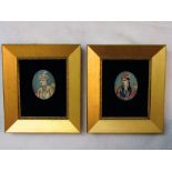 A pair of late 19th century Indian Moghul type half length portrait studies of a gentleman and a