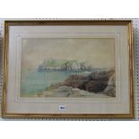 Samuel Phillips Jackson (1830-1904) - Coastal scene at Tenby, watercolour and bodycolour, signed and