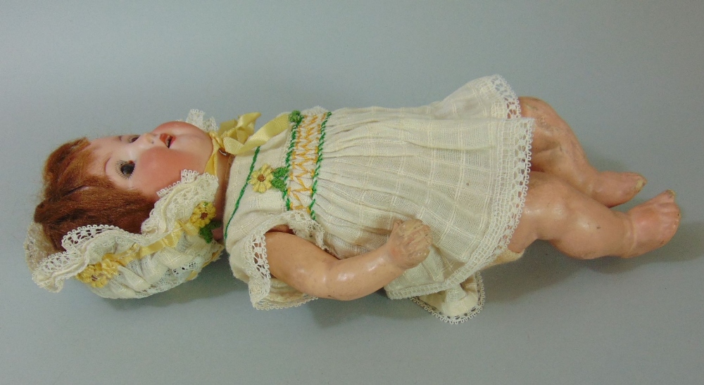 A small bisque head black headed doll by Armand Marseille, mould number 991, size 9 inches, with - Image 3 of 4