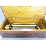 Mid-19th century Swiss rosewood cylinder music box by Francois Lecoultre, serial no 13979, bearing