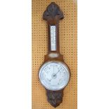 1930s aneroid barometer/thermometer, 77cm high