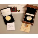 World War One silver commemorative crown, proof, 28 gm with box and certificate and Centenary of