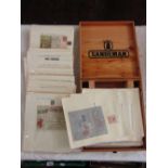 Two boxes containing French postal history