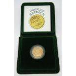 Cased proof full sovereign dated 1980