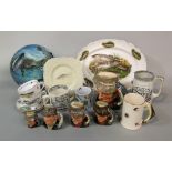 Four Royal Doulton character jugs of The Poacher D6429 (3 different sizes) together with a further