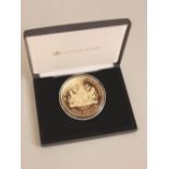 HRH Prince George of Cambridge 1st Birthday 2014 gold plated silver proof 5oz coin, £5