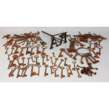 A box containing a collection (approximately 200) interesting antique keys, varying together with