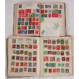 The Triumph stamp album containing a quantity of British and worldwide stamps including Penny Red