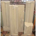 A reclaimed Minster style carved stone fire surround, the mantle 120 cm wide approx (in sections for