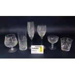 A large collection of various cut glasses to include rummers, goblets, flutes, etc, many marked Webb