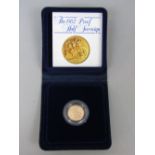 Cased proof half sovereign dated 1982