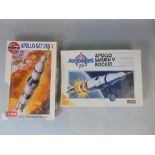 Airfix Apollo-Saturn V model kit and astronauts Apollo Saturn V Rocket model kit, both unused with