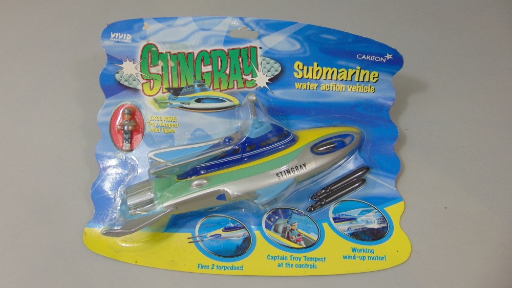 Box of collectable Carlton and Britt toys in original packaging including Stingray submarine, - Image 2 of 2