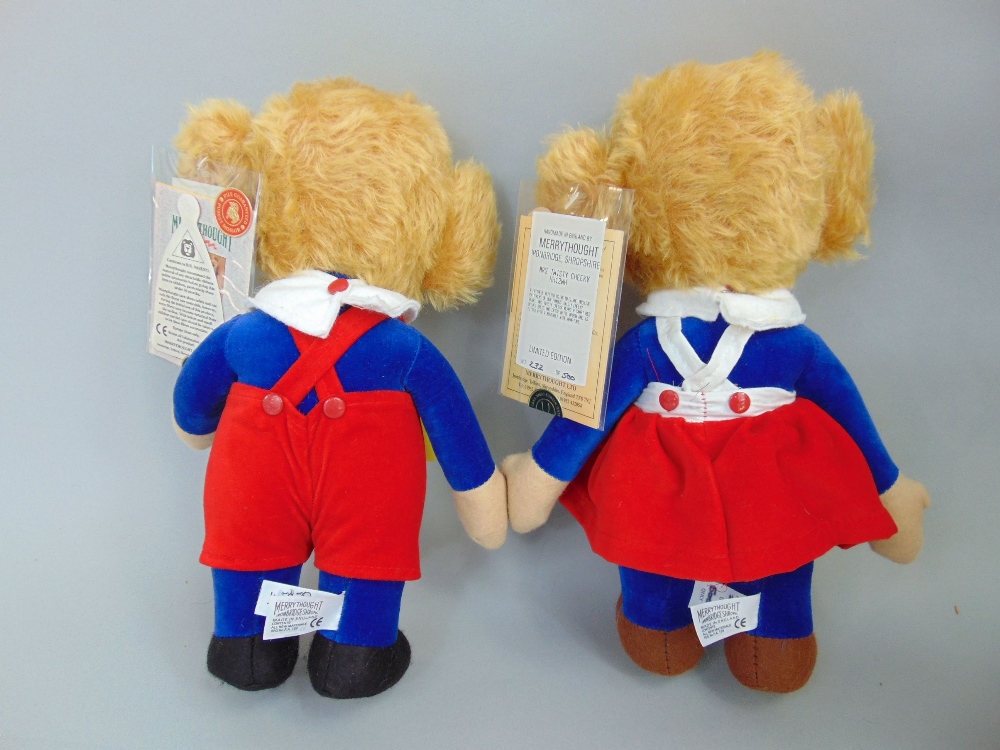 Two Merrythought replica bears, "Mr & Mrs Cheeky Twisty", both limited edition, with original - Image 3 of 3