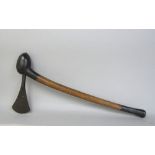 Tribal interest - African cudgel/axe with hand worked blade, 47 cm long